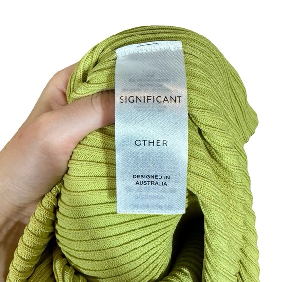 Significant Other Skye Cutout Ribbed Backless Midi Dress In Avocado sz:AU10/US6 - Picture 13 of 16